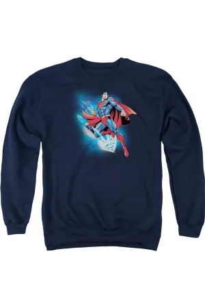 Superman Crystallize Adult Crewneck Sweatshirt