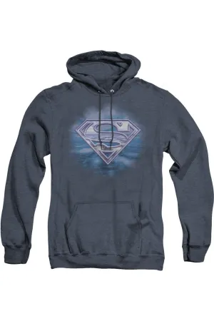 Superman Freedom Of Flight Adult Heather Hoodie / Hooded Sweatshirt