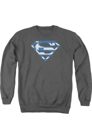 Superman Greek Shield Adult Crewneck Sweatshirt