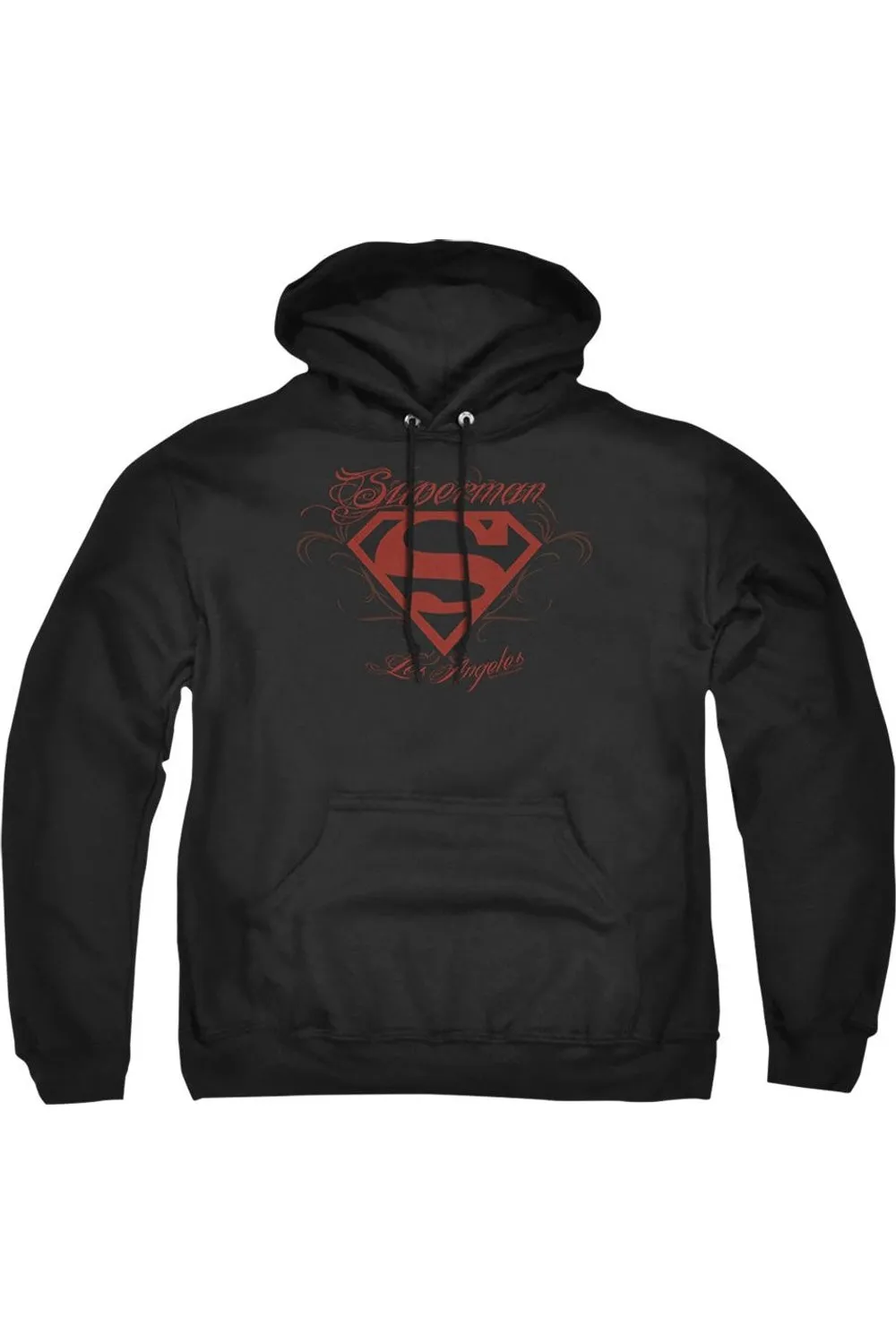 Superman La Adult Pull Over Hoodie / Hooded Sweatshirt