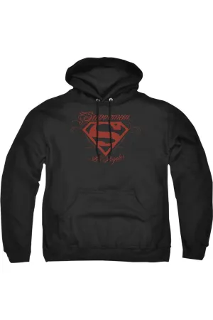 Superman La Adult Pull Over Hoodie / Hooded Sweatshirt