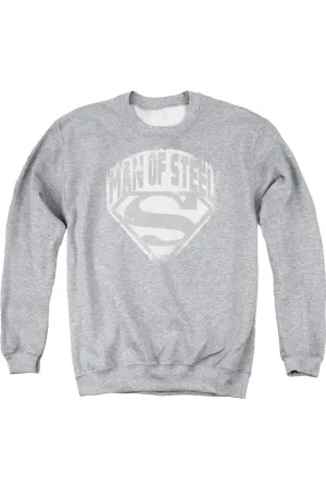 Superman Man Of Steel Shield Adult Crewneck Sweatshirt