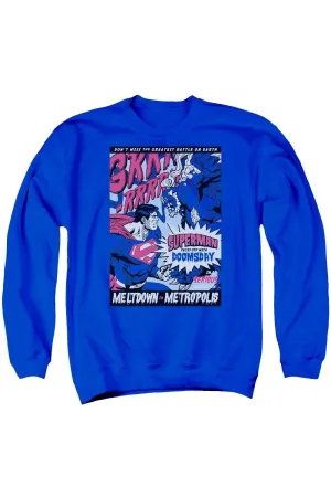 Superman Meltdown Adult Crewneck Sweatshirt