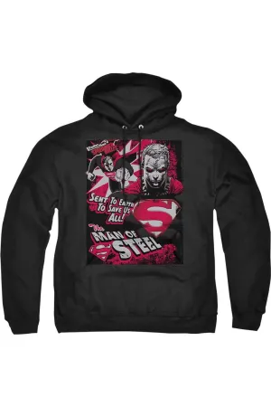 Superman Save Us All Adult Pull Over Hoodie / Hooded Sweatshirt