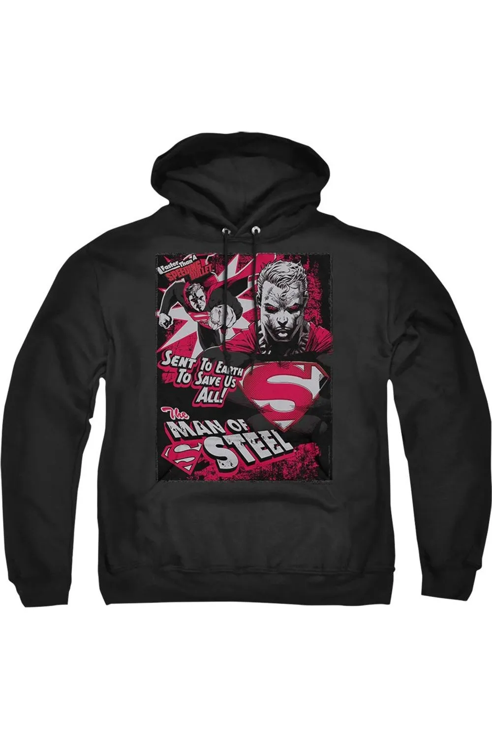 Superman Save Us All Adult Pull Over Hoodie / Hooded Sweatshirt