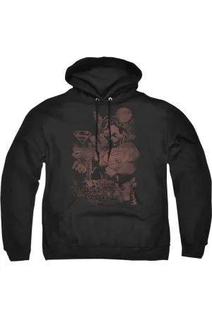 Superman Somber Power Adult Pull Over Hoodie / Hooded Sweatshirt