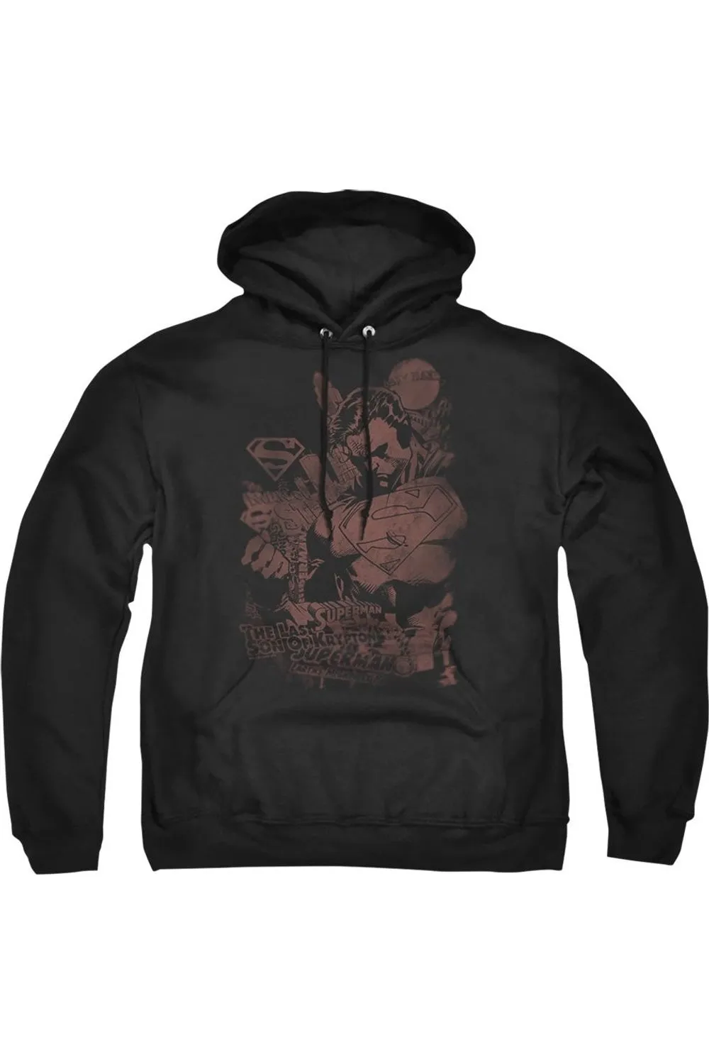 Superman Somber Power Adult Pull Over Hoodie / Hooded Sweatshirt