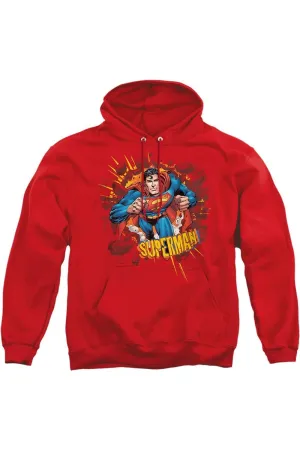 Superman Sorry About The Wall Adult Pull Over Hoodie / Hooded Sweatshirt