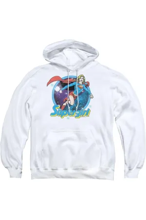 Superman Supergirl Airbrush Adult Pull Over Hoodie / Hooded Sweatshirt