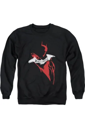 The Batman Hand Drawn Silhouette Adult Crewneck Sweatshirt