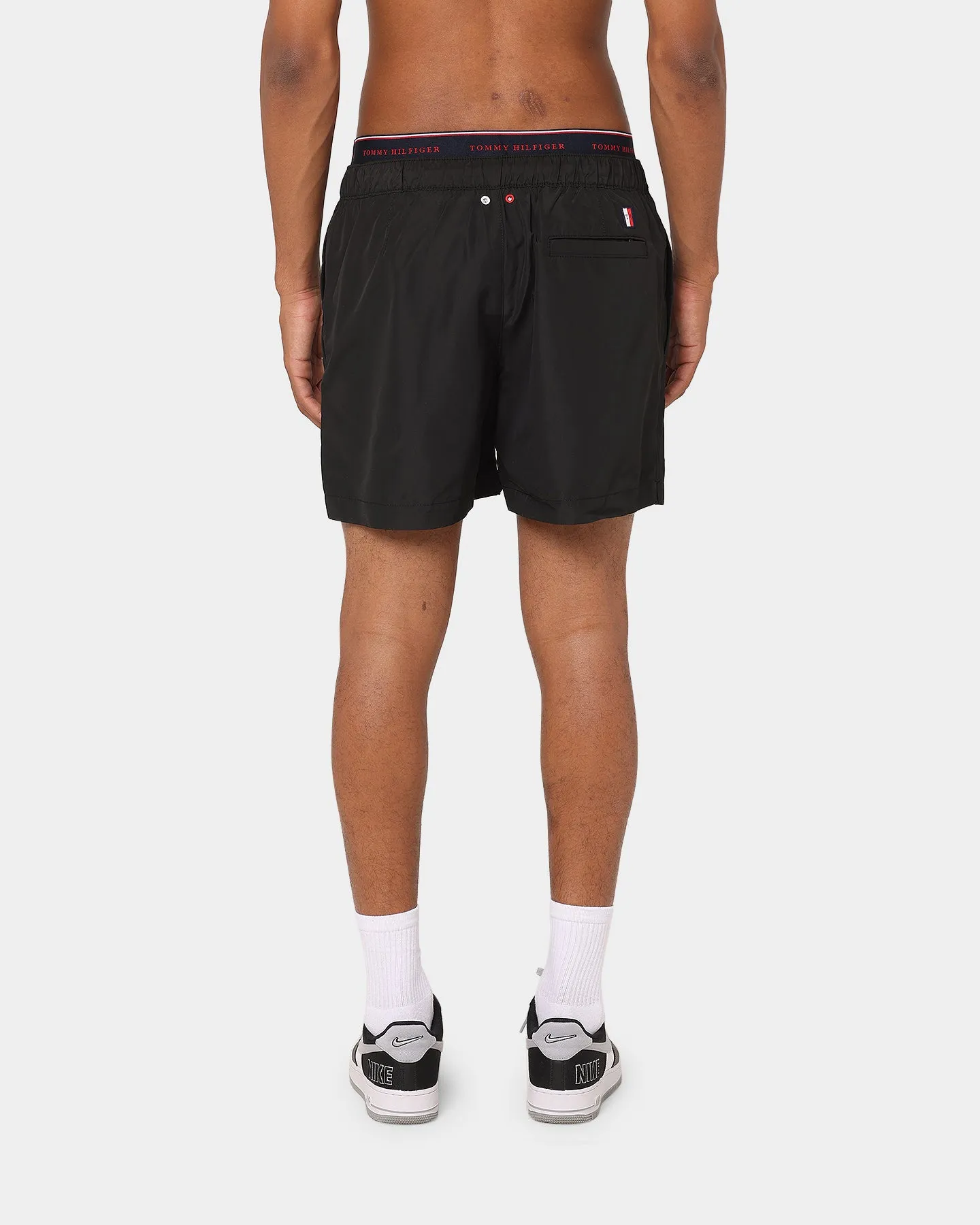 Tommy Hilfiger Logoline Drawstring Swim Shorts Black