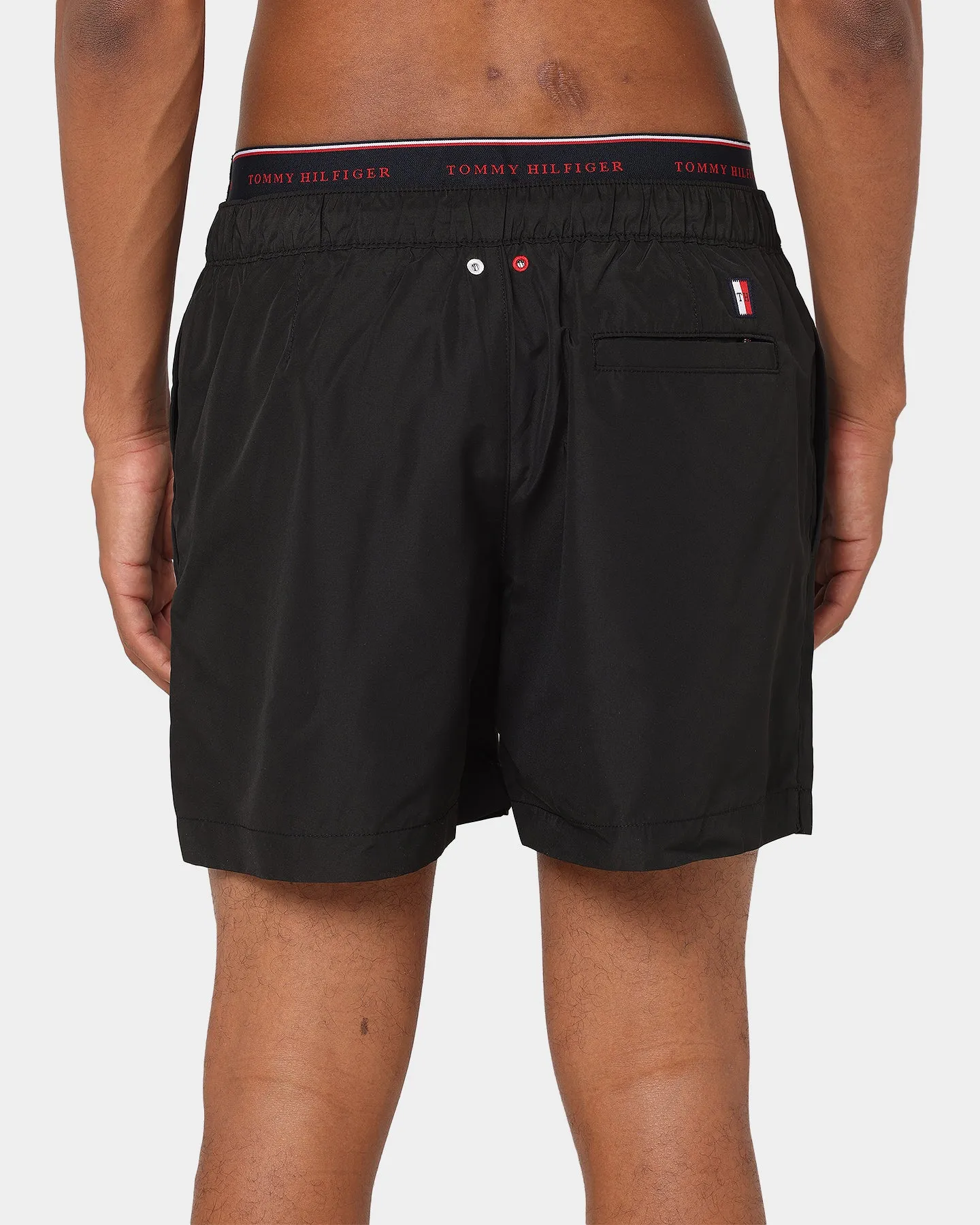 Tommy Hilfiger Logoline Drawstring Swim Shorts Black