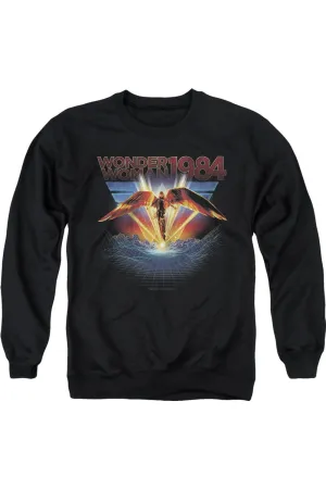 Wonder Woman 84 84 Metal Adult Crewneck Sweatshirt